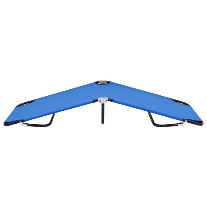 Folding Sun Lounger Steel – Blue