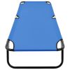 Folding Sun Lounger Steel – Blue