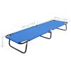 Folding Sun Lounger Steel – Blue