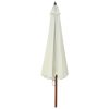 Outdoor Parasol with Wooden Pole 330 cm – Sand White