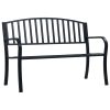 Garden Bench 125 cm Steel – Black