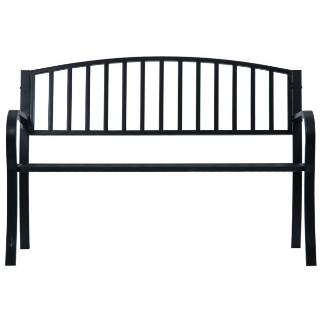 Garden Bench 125 cm Steel – Black