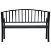 Garden Bench 125 cm Steel – Black