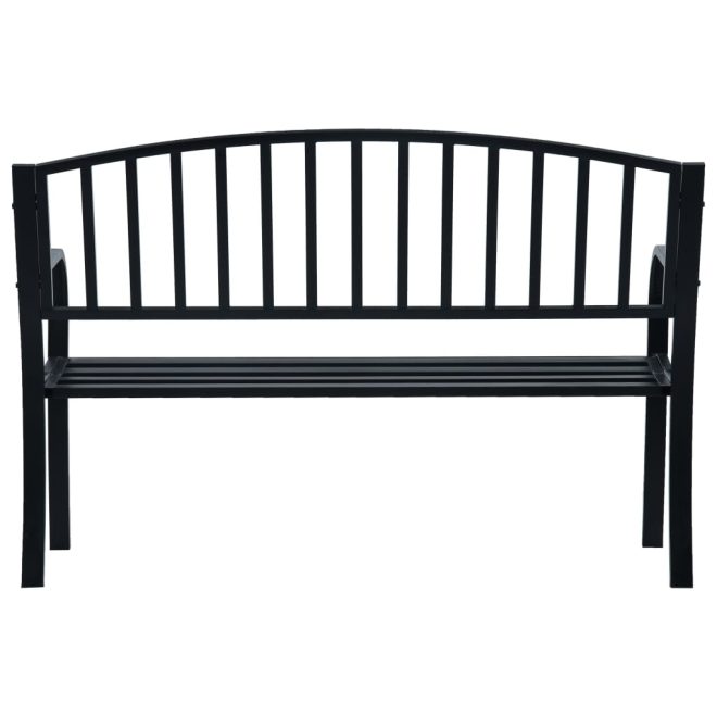 Garden Bench 125 cm Steel – Black