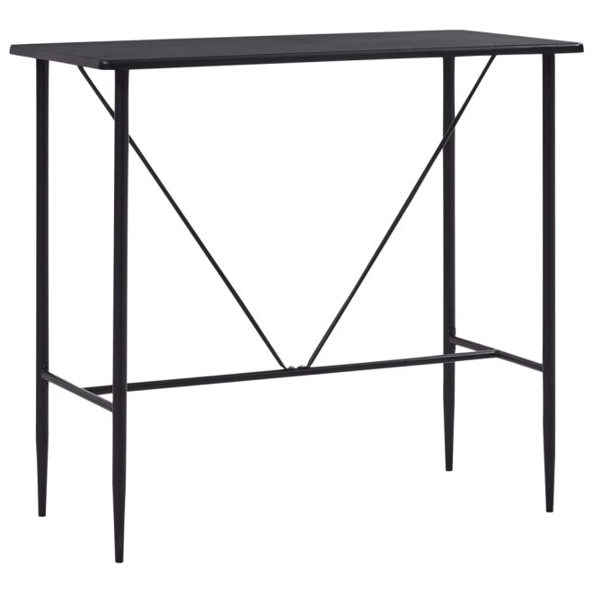 Bar Table 120x60x110 cm MDF – Black