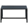 Coffee Table 70x40x38 cm Poly Rattan – Black