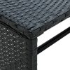 Coffee Table 70x40x38 cm Poly Rattan – Black