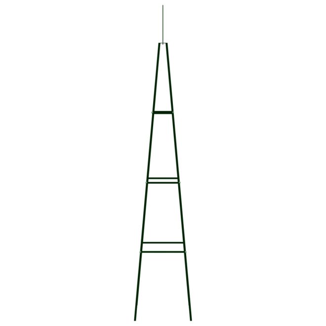 Garden Climbing Plant Racks 2 pcs Dark Green 35x35x195 cm Iron