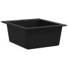 Overmount Kitchen Sink Single Basin Granite – Black