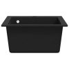 Overmount Kitchen Sink Single Basin Granite – Black