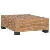 Sofa with Cushions Natural Rattan – Footrest