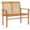 Garden Bench 112 cm Solid Teak Wood