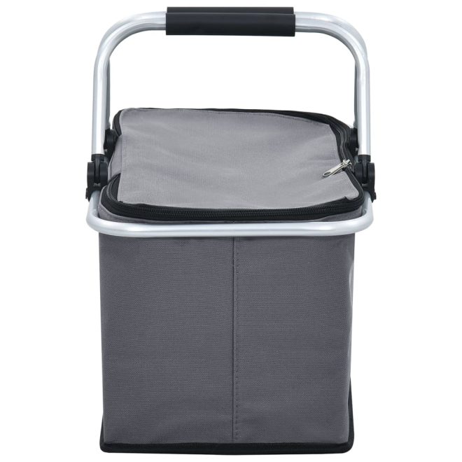 Foldable Cool Bag 46x27x23 cm Aluminium – Grey