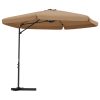 Outdoor Parasol with Steel Pole 300 cm – Taupe