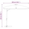 Outdoor Parasol with Steel Pole 300 cm – Taupe