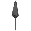 Parasol with LED Lights and Aluminium Pole 270 cm Anthracite