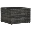 5 Piece Garden Lounge Set with Cushions Poly Rattan – Grey