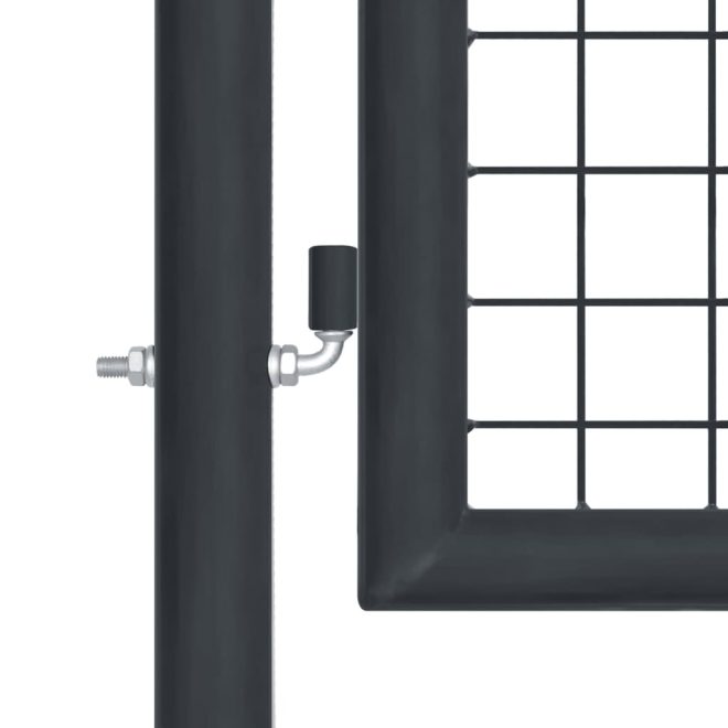 Mesh Garden Gate Galvanised Steel Grey – 100×125 cm