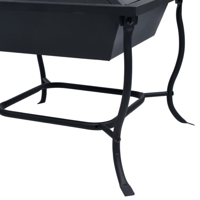 Fire Pit Black 45x45x45 cm Steel