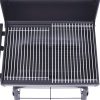 Charcoal BBQ Grill Smoker with Bottom Shelf Black