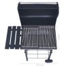 Charcoal BBQ Grill Smoker with Bottom Shelf Black