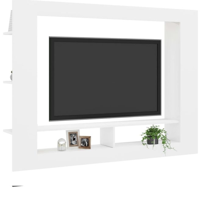 Bremerton TV Cabinet 152x22x113 cm Engineered Wood – White