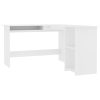 L-Shaped Corner Desk 120x140x75 cm Engineered Wood – White