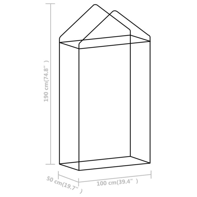 Greenhouse with Steel Frame 0.5 m? 1×0.5×1.9 m