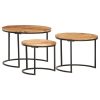 Nesting Tables 3 pcs – Solid Acacia Wood