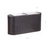 Garden Raised Bed Poly Rattan – 80x25x40 cm, Black