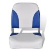 Boat Seat Foldable Backrest With Blue-white Pillow 41 x 36 x 48 cm – 2