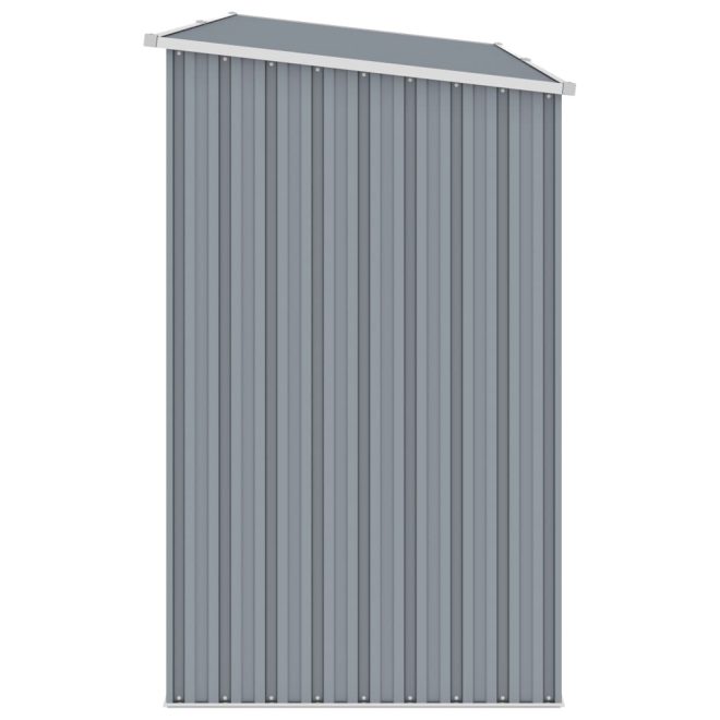 Garden Firewood Shed 245x98x159 cm Galvanised Steel – Grey