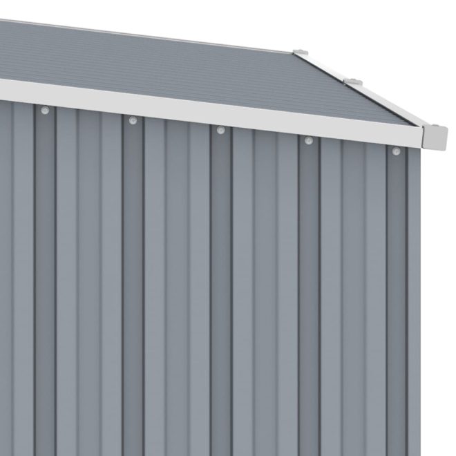 Garden Firewood Shed 245x98x159 cm Galvanised Steel – Grey