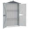 Garden Shed 107.5x46x183 cm Galvanised Steel – Grey