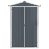 Garden Shed 107.5x46x183 cm Galvanised Steel – Grey