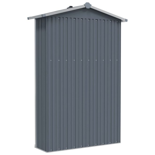 Garden Shed 107.5x46x183 cm Galvanised Steel – Grey