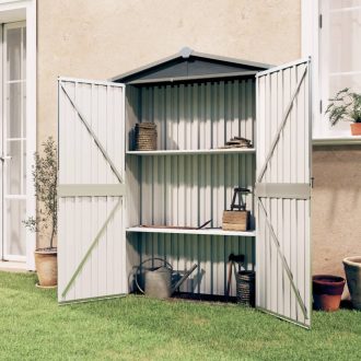 Garden Shed 107.5x46x183 cm Galvanised Steel