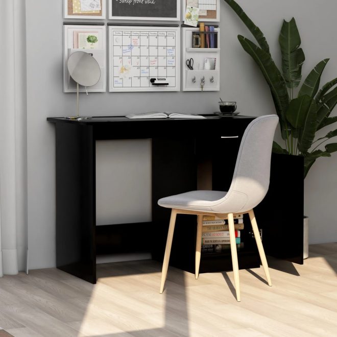 Desk 100x50x76 cm Engineered Wood – Black