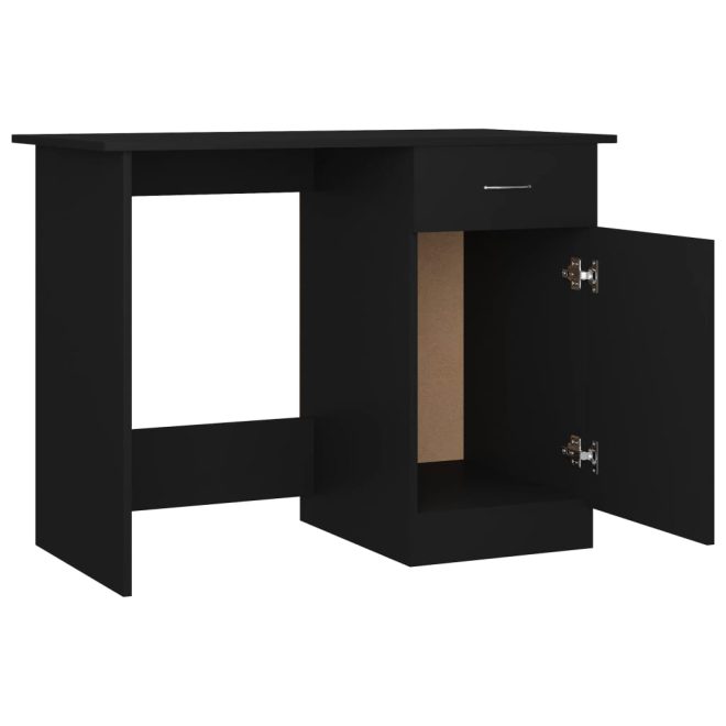 Desk 100x50x76 cm Engineered Wood – Black