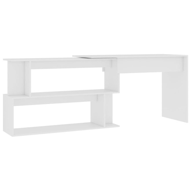 Corner Desk 200x50x76 cm Engineered Wood – White