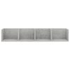 CD Wall Shelf 100x18x18 cm Engineered Wood – Concrete Grey