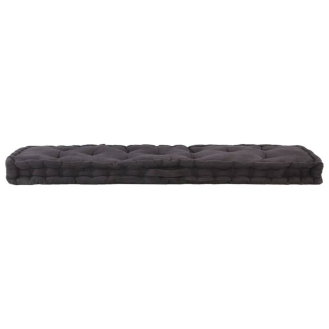 Pallet Floor Cushion Cotton – 120x40x7 cm, Black