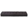 Pallet Floor Cushion Cotton – 120x40x7 cm, Black