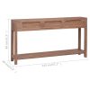 Console Table 145x30x80 cm Solid Teak Wood