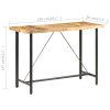 Bar table Rough Mango Wood – 150x70x107 cm