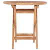 Folding Garden Table 45 cm Solid Teak Wood – Round