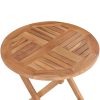 Folding Garden Table 45 cm Solid Teak Wood – Round