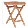 Folding Garden Table 45 cm Solid Teak Wood – Round