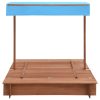 Sandbox with Roof Firwood 122x120x123 cm