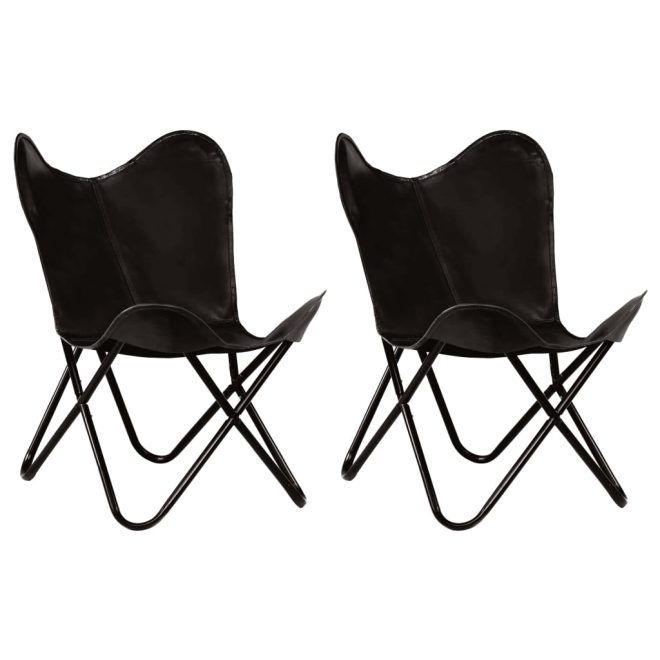 Butterfly Chairs Kids Size Real Leather – Black, 2